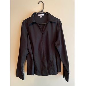 Port authority Black Womens button down shirt, size XL